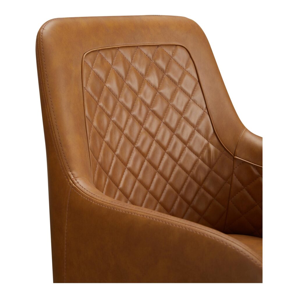 Cantata Dining Chair Tawny Vegan Leather-Set Of Two - Image 8