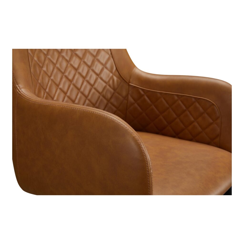 Cantata Dining Chair Tawny Vegan Leather-Set Of Two - Image 9