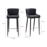 Etta Barstool Dark Grey ER-2049-25 ER 2049 25 70