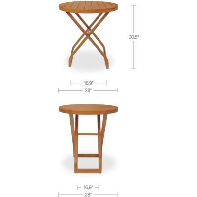 Perry Outdoor Bistro Table Natural ET-1007-24 ET 1007 24 70 dim