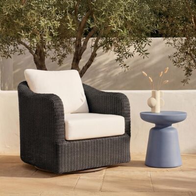 Bodhi Outdoor Swivel Accent Chair Charcoal ET-1009-07 ET 1009 07 10