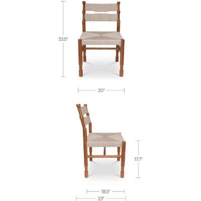Raf Outdoor Dining Chair Natural - Set Of Two ET-1010-24 ET 1010 24 70 dim