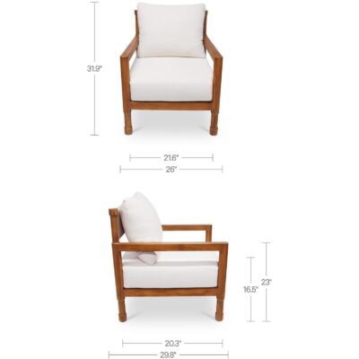Raf Outdoor Accent Chair Natural ET-1011-24 ET 1011 24 70 dim