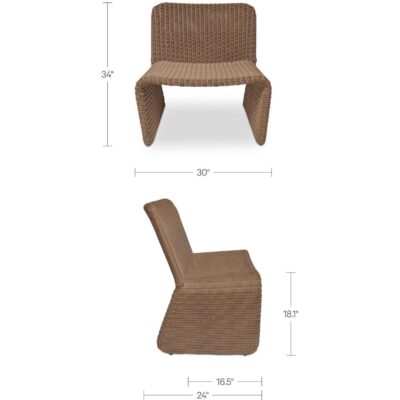 Ella Outdoor Accent Chair Natural ET-1013-24 ET 1013 24 70 dim