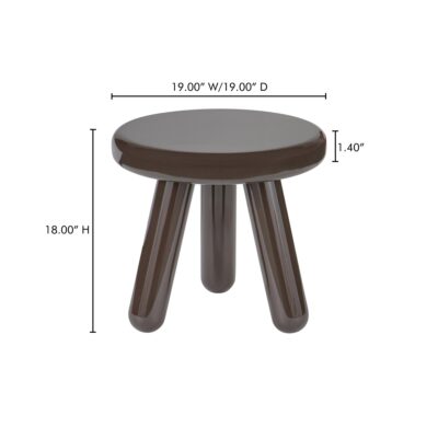 Joy Accent Table Dark Brown Lacquer 15 Joy Accent Table Dark Brown Lacquer EW-1020-20 EW 1020 20 70