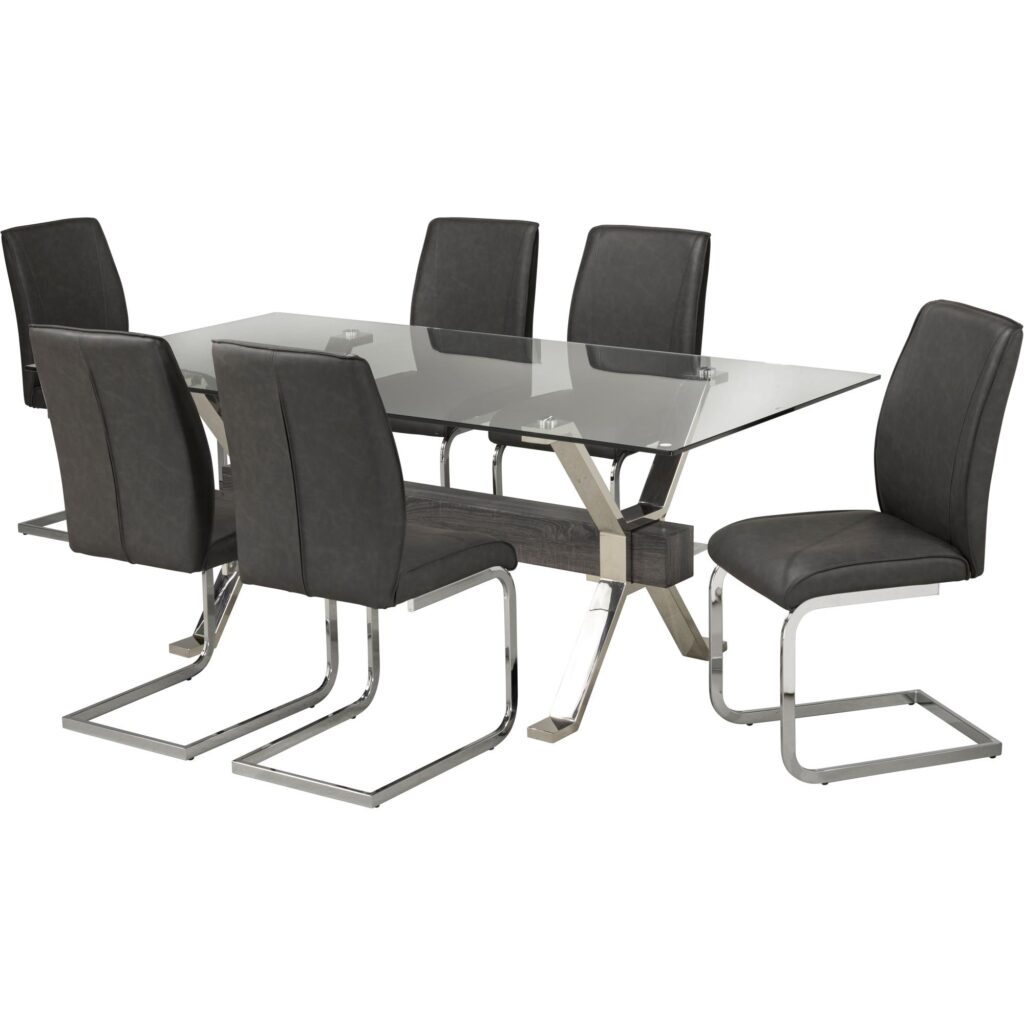 Ezra 7-Piece Dining Set - Grey