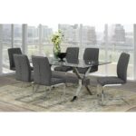 Ezra 7-Piece Dining Set - Grey F-1105-7 F 1105 7 2