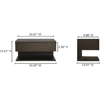 Jonah Floating Nightstand Dark Brown FC-1009-20 FC 1009 20 70