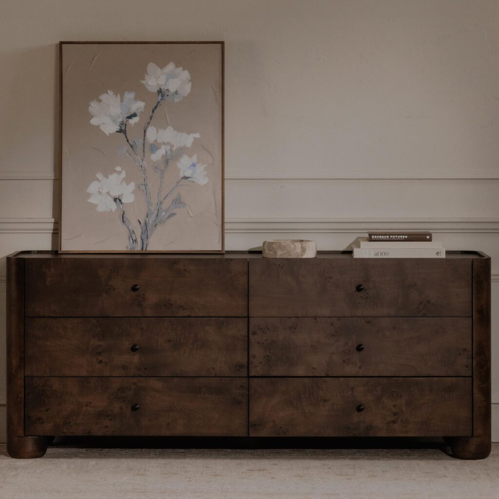 Gibson 6 Drawer Dresser Dark Brown - Image 8