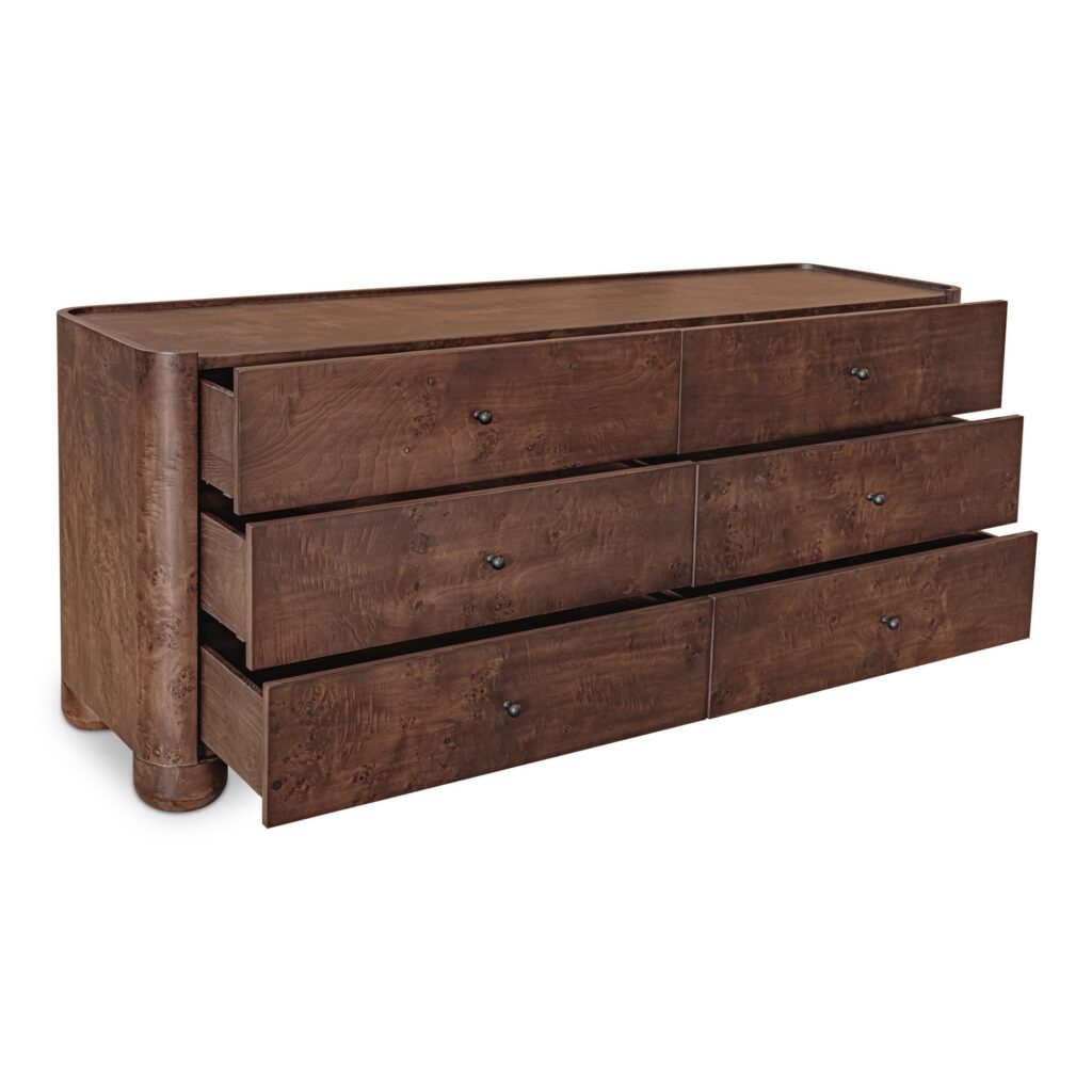 Gibson 6 Drawer Dresser Dark Brown - Image 2