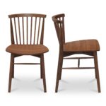 Marley Dining Chair Walnut-Set of Two FC-1013-03 FC 1013 03 Marley frontSide set shadsilo