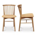 Marley Dining Chair Oak-Set of Two FC-1013-24 FC 1013 24 Marley frontSide set shadsilo