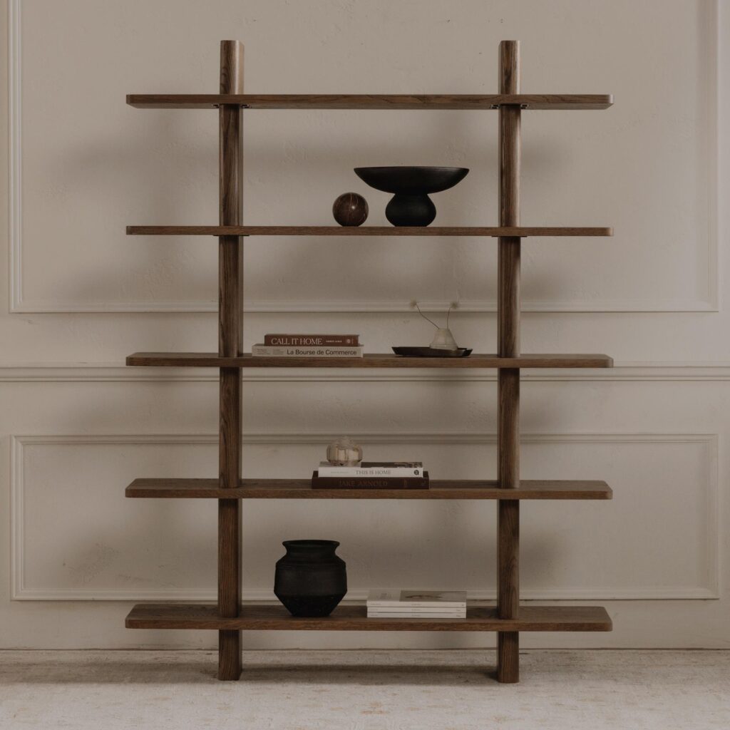Casey Large Bookcase Dark Brown - Image 6