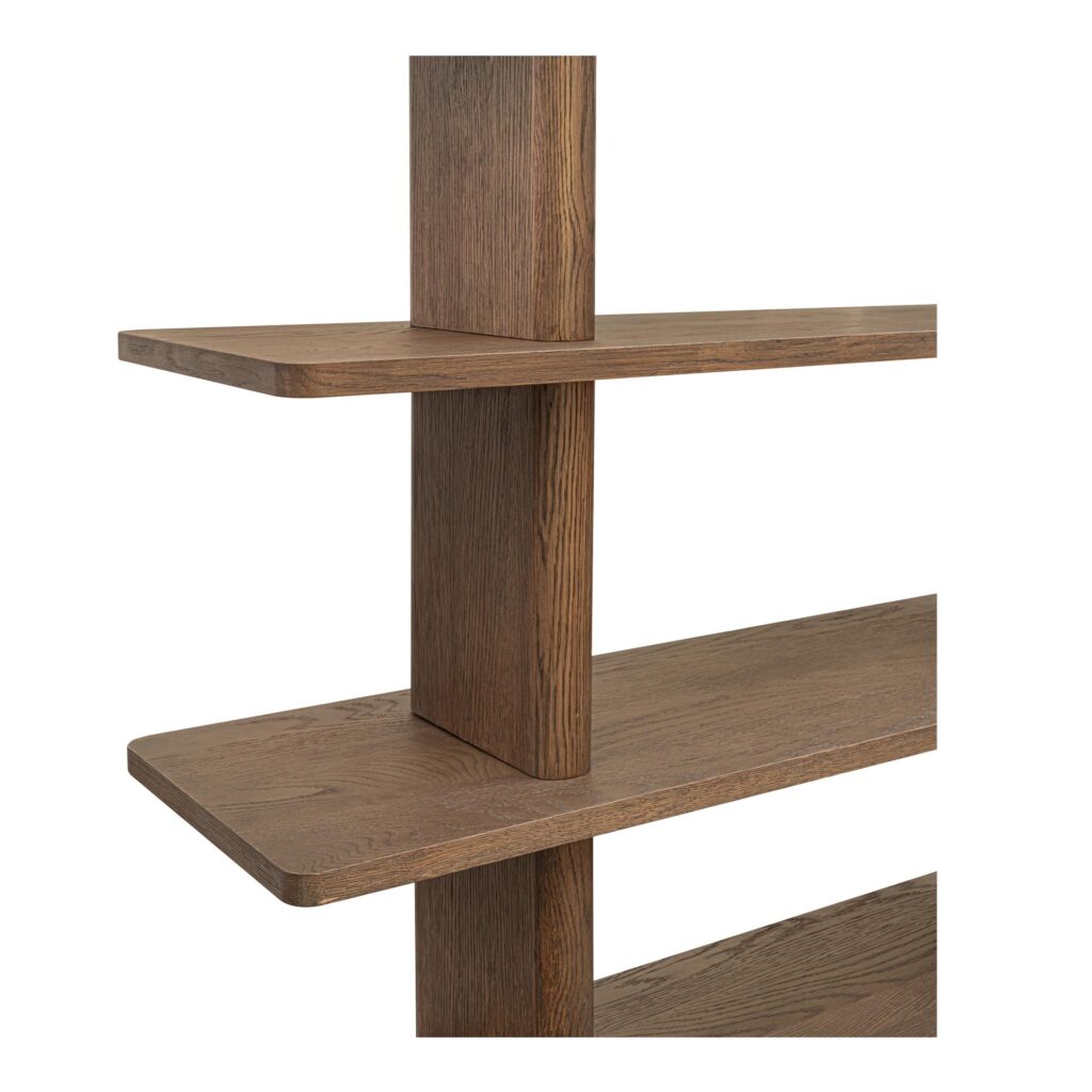 Casey Large Bookcase Dark Brown - Image 4