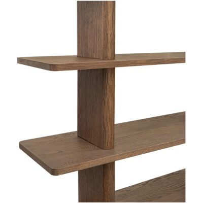 Casey Large Bookcase Dark Brown 9 Casey Large Bookcase Dark Brown FC-1015-20 FC 1015 20 Casey closeup01 shadsilo