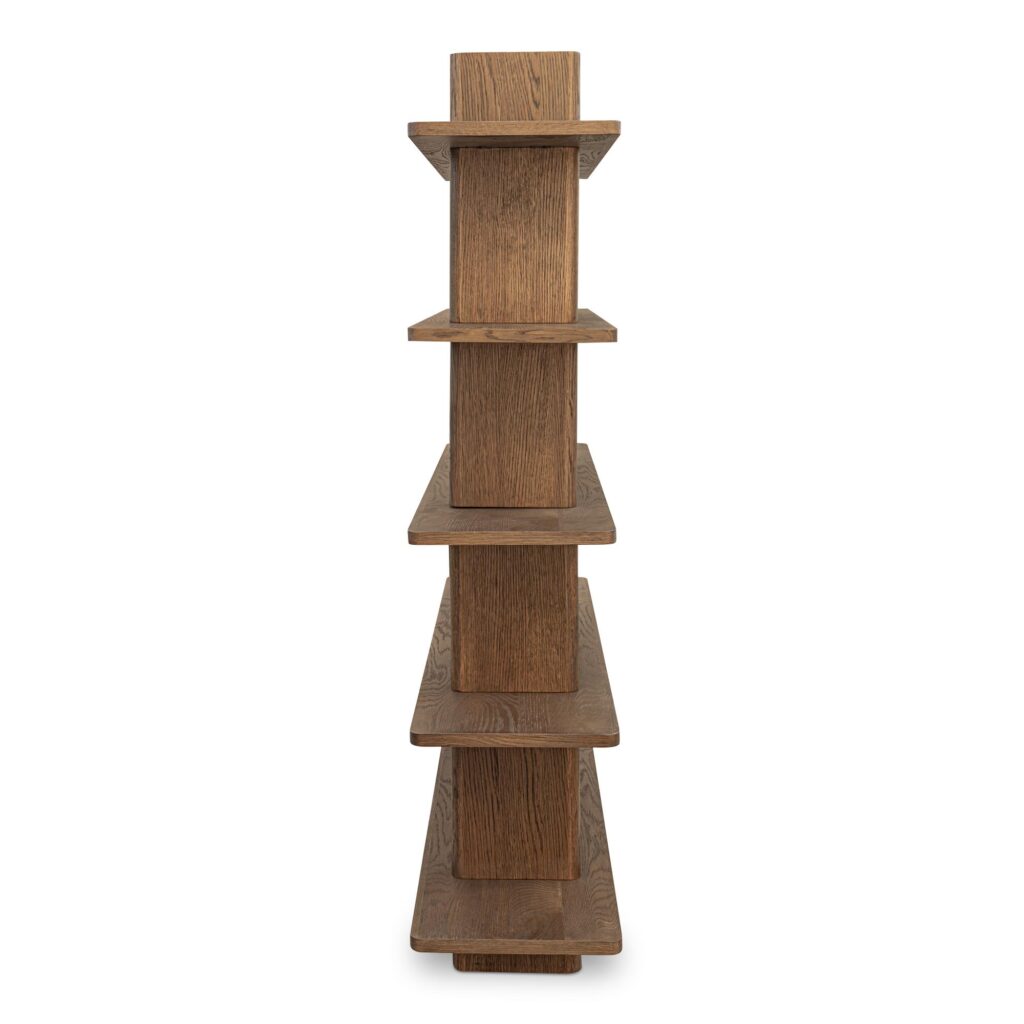 Casey Large Bookcase Dark Brown - Image 3