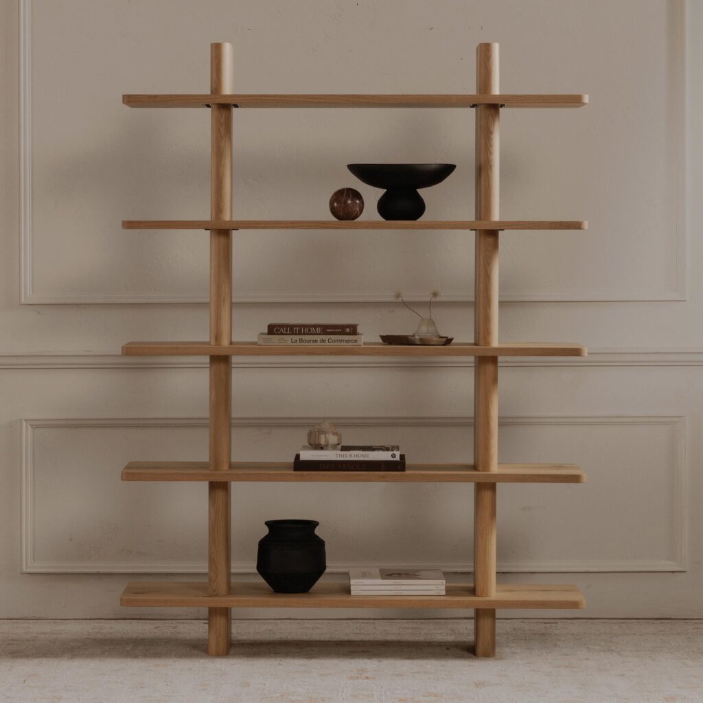 Casey Large Bookcase Rustic Oak - Image 6
