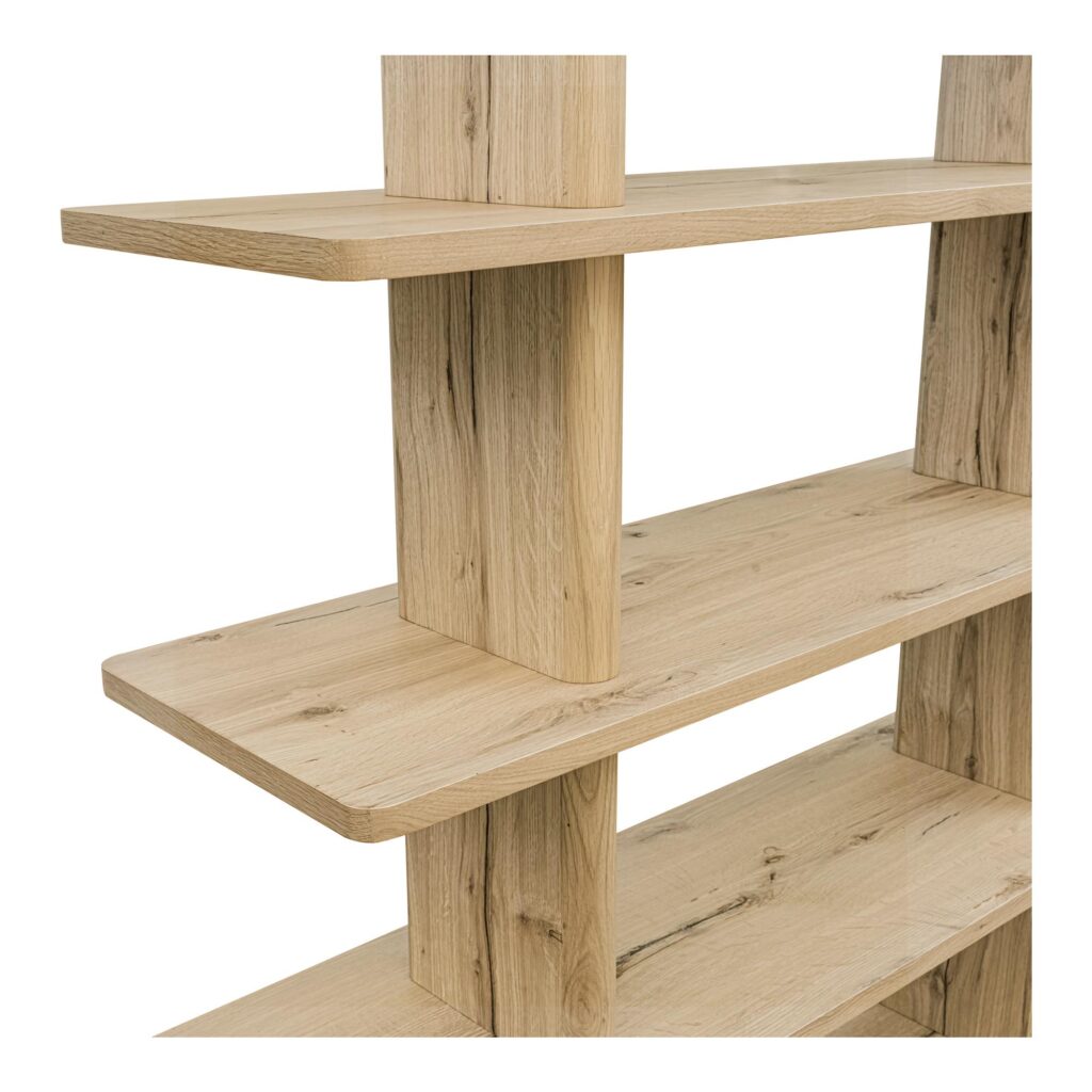 Casey Large Bookcase Rustic Oak - Image 4