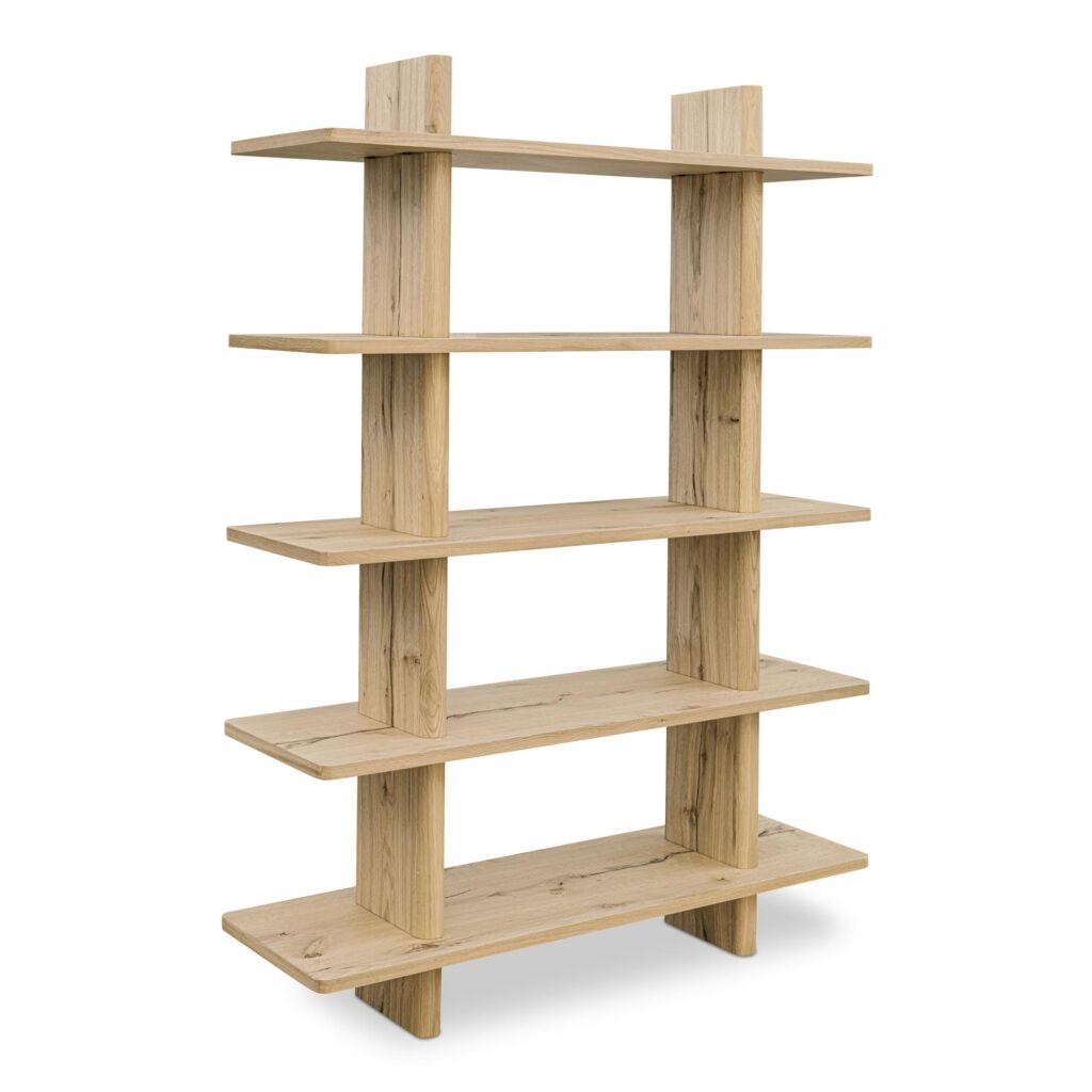 Casey Large Bookcase Rustic Oak - Image 2