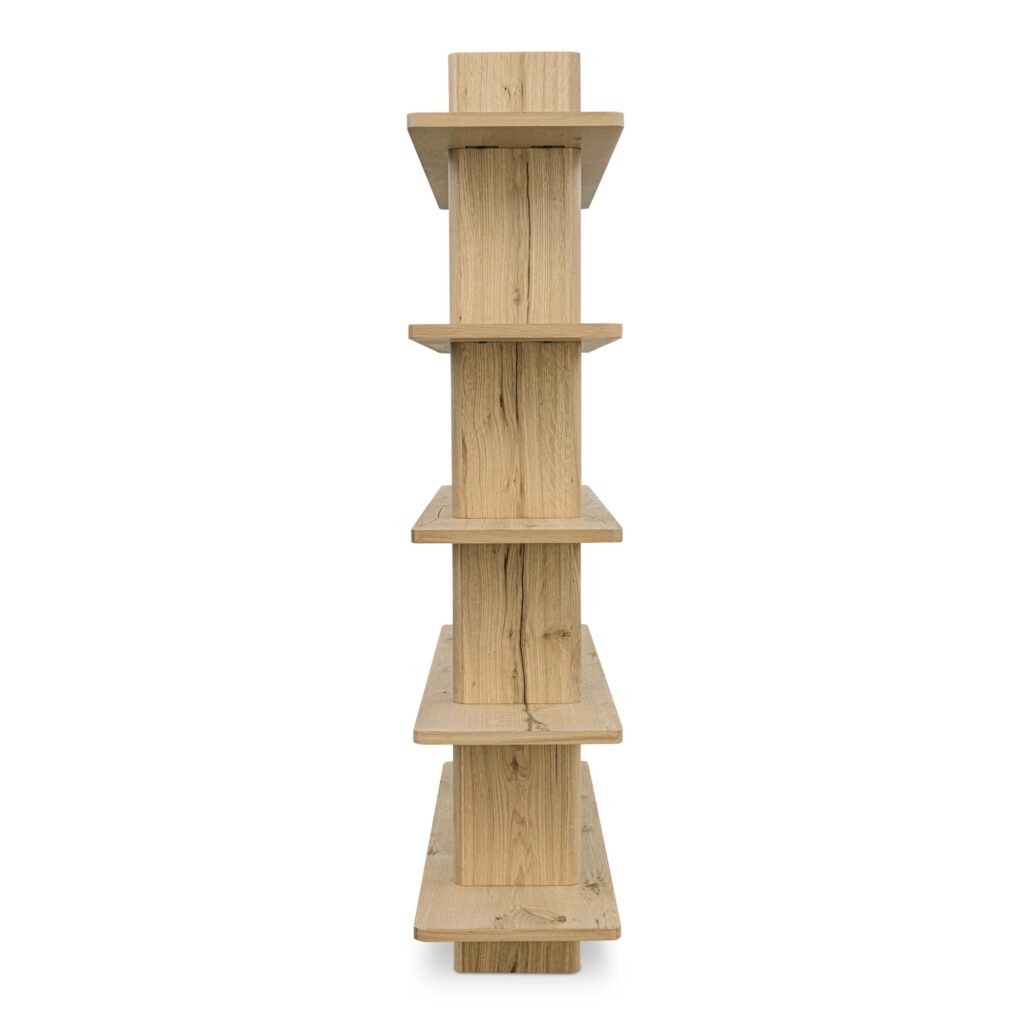 Casey Large Bookcase Rustic Oak - Image 3