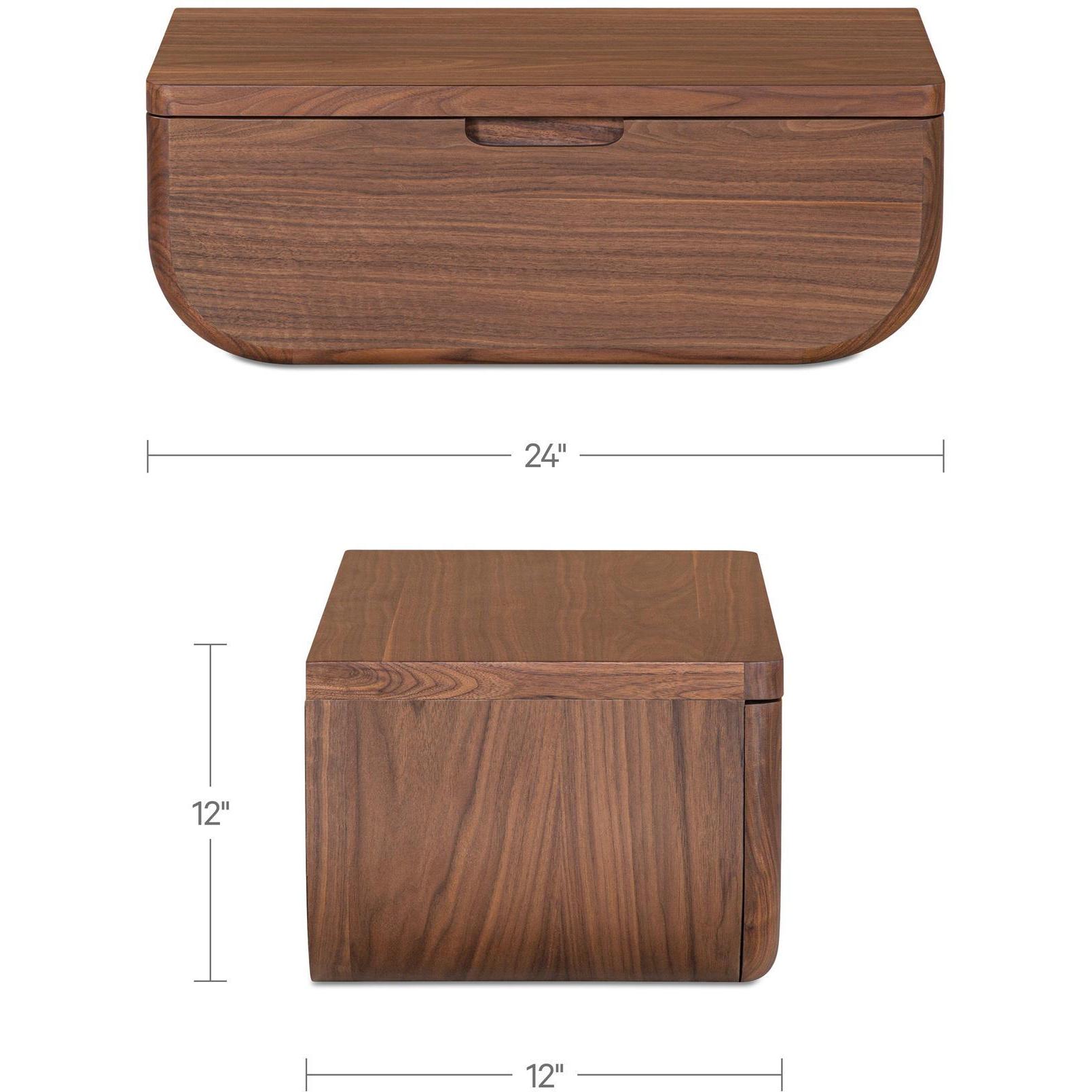 Hettie Floating Nightstand Dark Brown 3 Hettie Floating Nightstand Dark Brown - Image 3