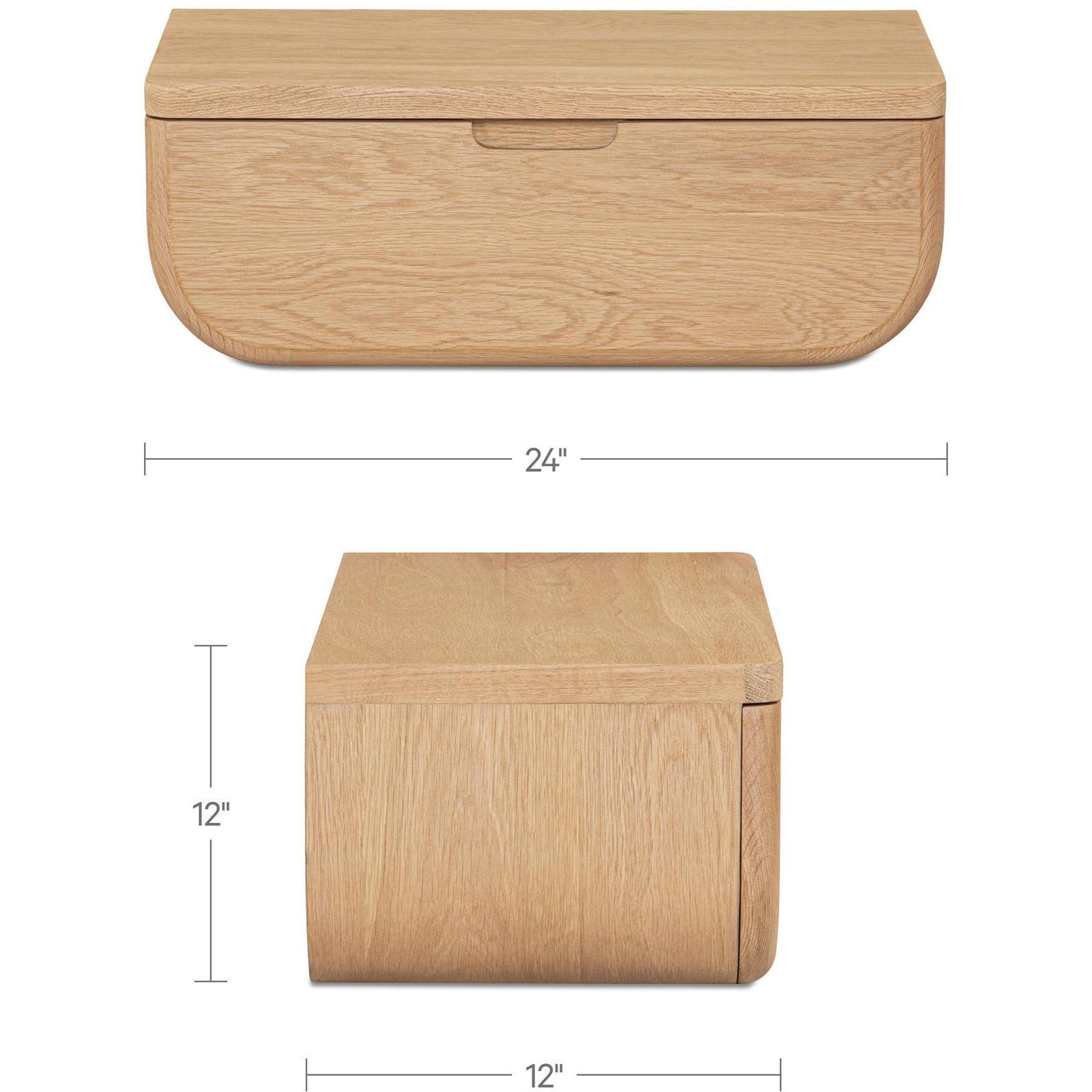 Hettie Floating Nightstand Natural 3 Hettie Floating Nightstand Natural - Image 3