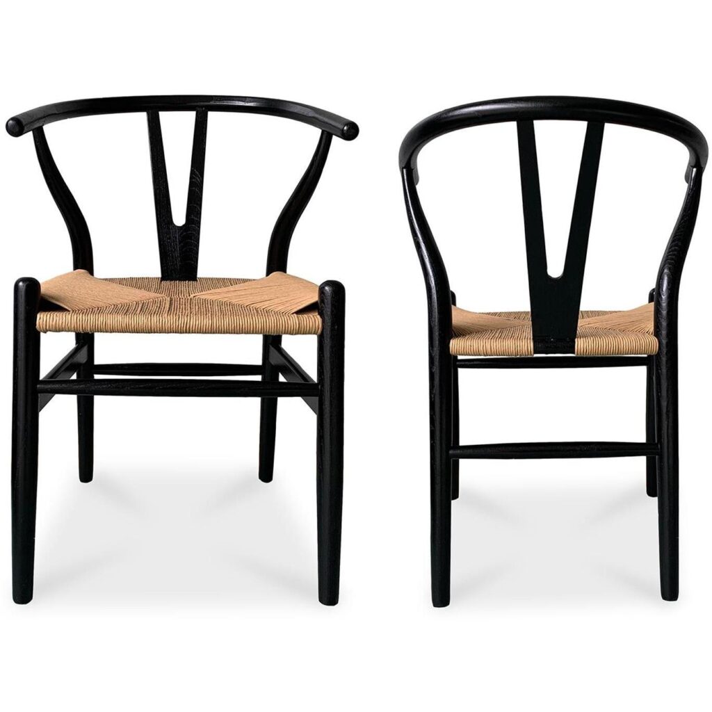 Ventana Dining Chair Black And Natural (Set of 2) - Image 2