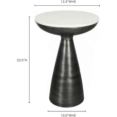 Font Side Table White Marble 9 Font Side Table White Marble FI-1032-18 FI 1032 18 70