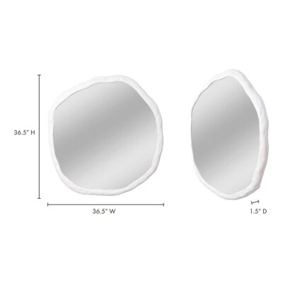 Foundry Large Mirror White 9 Foundry Large Mirror White FI-1098-18 FI 1098 18 70