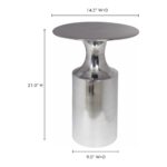 Rassa Accent Table Polished Silver FI-1105-30 FI 1105 30 70
