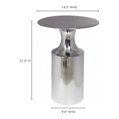 Rassa Accent Table Polished Silver 11 Rassa Accent Table Polished Silver FI-1105-30 FI 1105 30 70