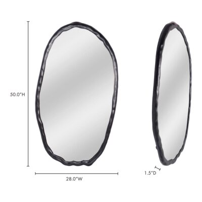 Foundry Oval Mirror Black 9 Foundry Oval Mirror Black FI-1113-02 FI 1113 02 70