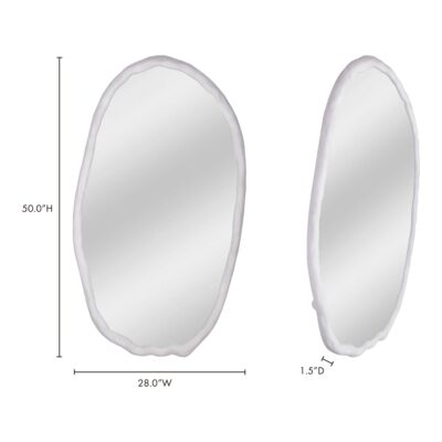 Foundry Oval Mirror White 9 Foundry Oval Mirror White FI-1113-18 FI 1113 18 70