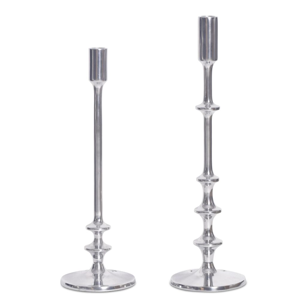 Irie Candle Holders - Set Of Two Silver
