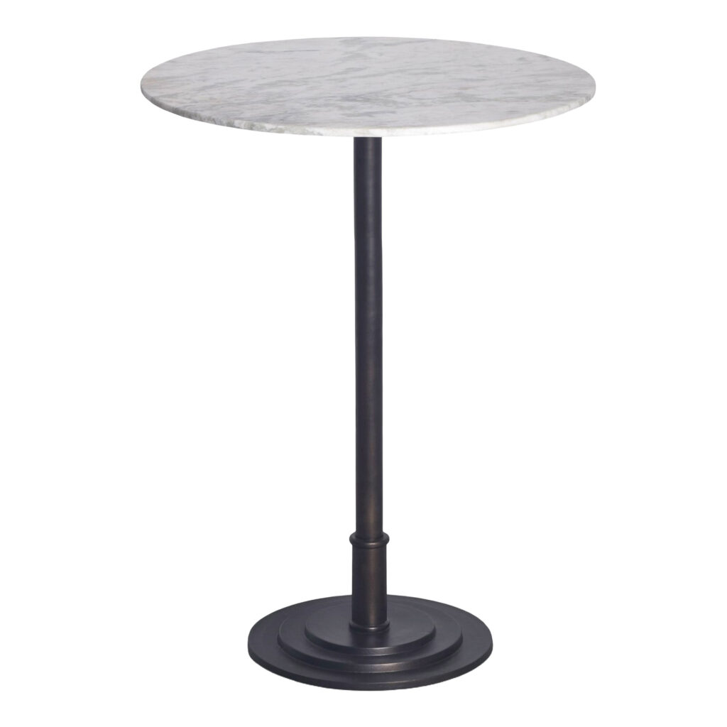 Tori Outdoor Bar Table White Marble - Image 2