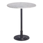 Tori Outdoor Counter Table White Marble FI-1121-18-0 FI 1121 18 0 Tori side right shadsilo