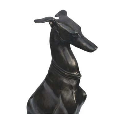 Duke Cast Aluminum Sculpture Black FI-1130-02 FI 1130 02 Duke closeup shadsilo