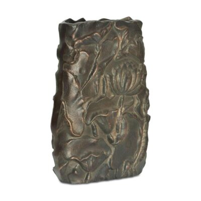 Sabine Cast Aluminum Vase Antique Brass FI-1133-51 FI 1133 51 Sabine diagR shadsilo