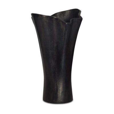 Yeri Cast Aluminum Vase Black FI-1134-02 FI 1134 02 Yeri diagR shadsilo
