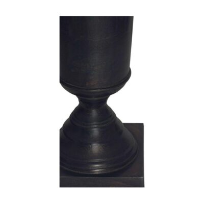 Cassia Cast Aluminum Vase Black FI-1135-02 FI 1135 02 Cassia closeup shadsilo