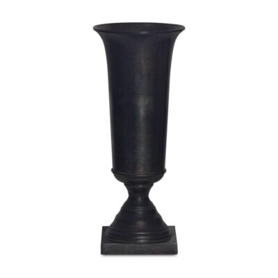 Cassia Cast Aluminum Vase Black