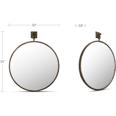 Cameo Mirror Aged Brass 5 Cameo Mirror Aged Brass FI-1146-51 FI 1146 51 70