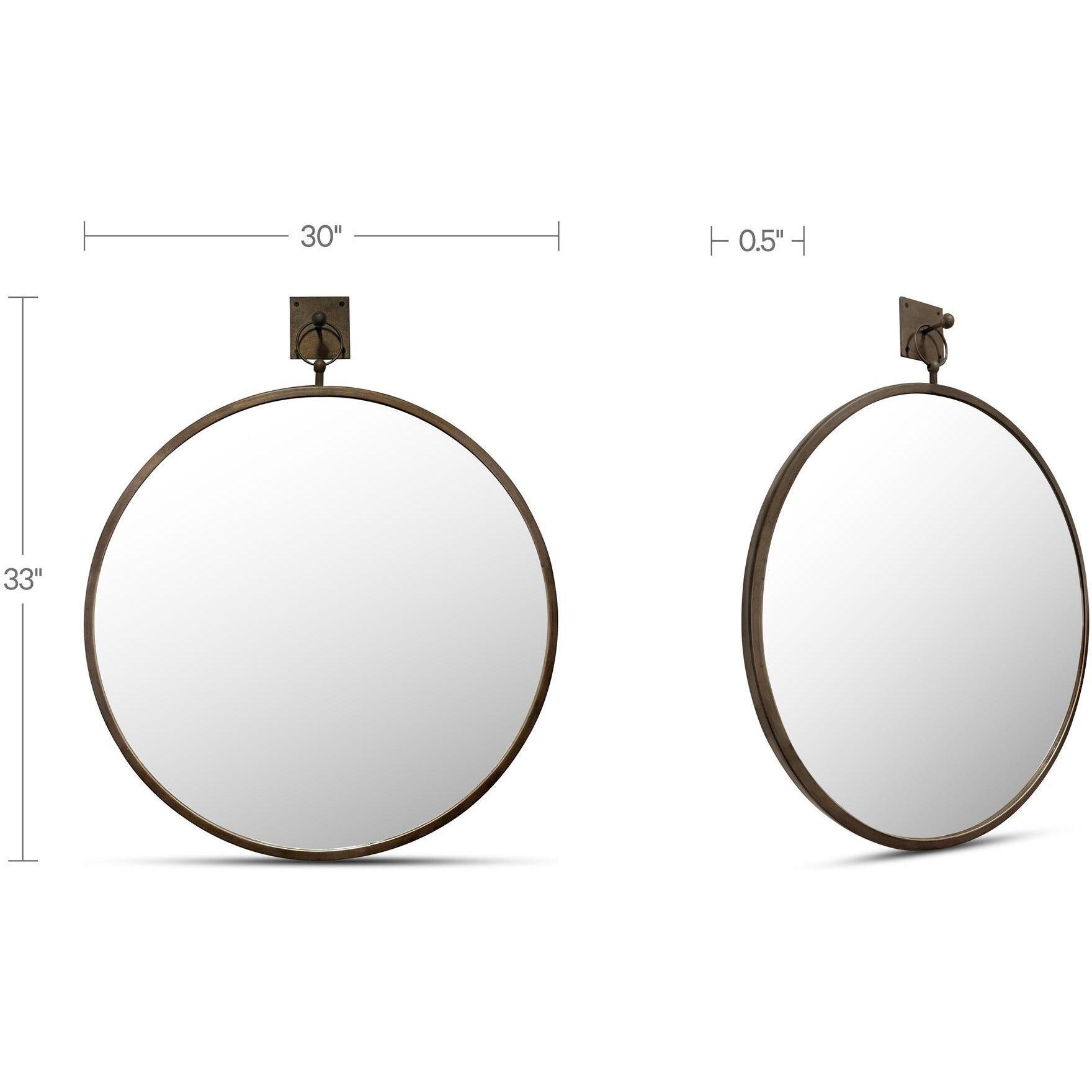 Cameo Mirror Aged Brass 3 Cameo Mirror Aged Brass - Image 3