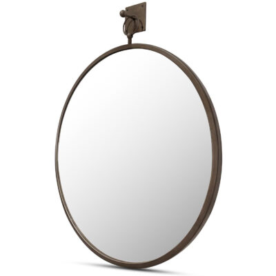 Cameo Mirror Aged Brass FI-1146-51 FI 1146 51 Cameo diagL shadsilo