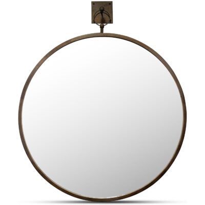 Cameo Mirror Aged Brass