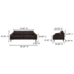 Quinn Sofa Dark Brown FO-1004-20 FO 1004 20 70