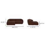 Amelia Nook Modular Left Sectional Chestnut FO-1017-03 FO 1017 03 70