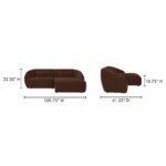 Amelia Nook Modular Right Sectional Chestnut FO-1018-03 FO 1018 03 70