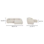 Amelia Nook Modular Right Sectional Warm White FO-1018-18 FO 1018 18 70