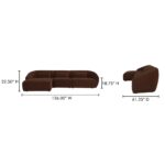 Amelia Lounge Modular Left Sectional Chestnut FO-1019-03 FO 1019 03 70